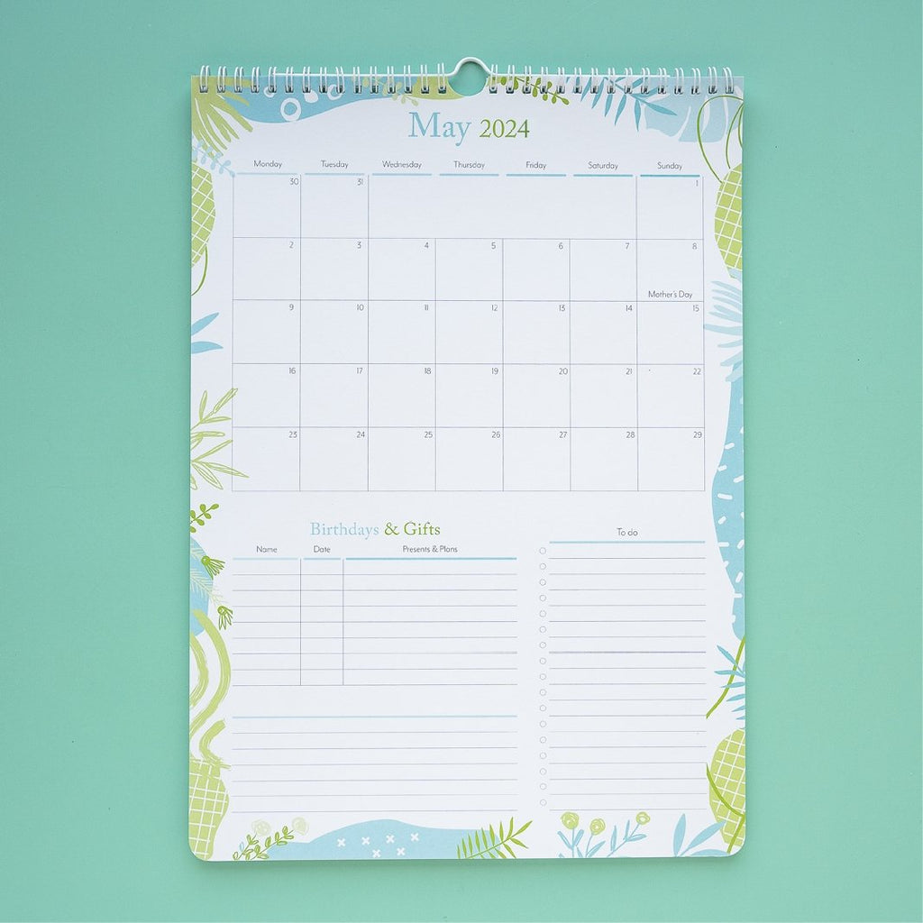 2024 Monthly Wall Planner - Bullet Planner