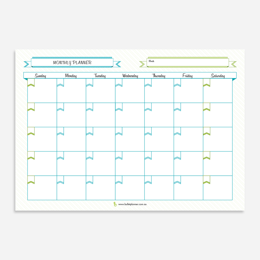 Magnetic Monthly Calendar - Bullet Planner