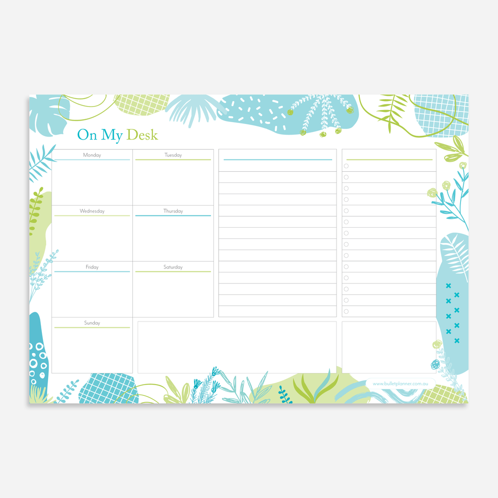 'On My Desk' A4 Notepads - Bullet Planner