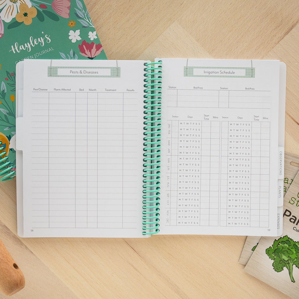 Personalised Gardening Journal 'Floral' - Bullet Planner