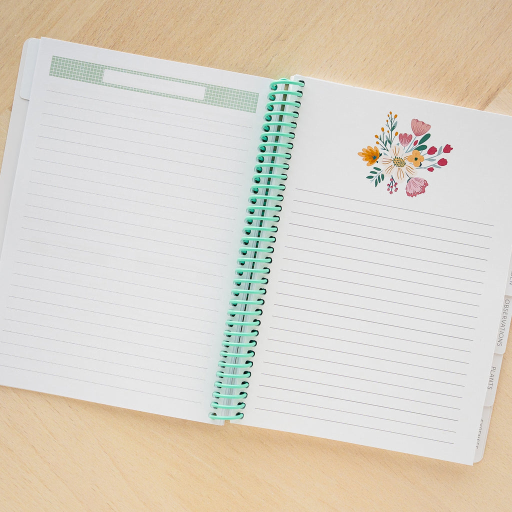 Personalised Gardening Journal 'Floral' - Bullet Planner