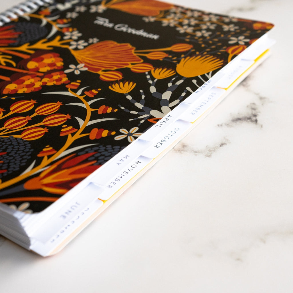 weekly diary planner floral