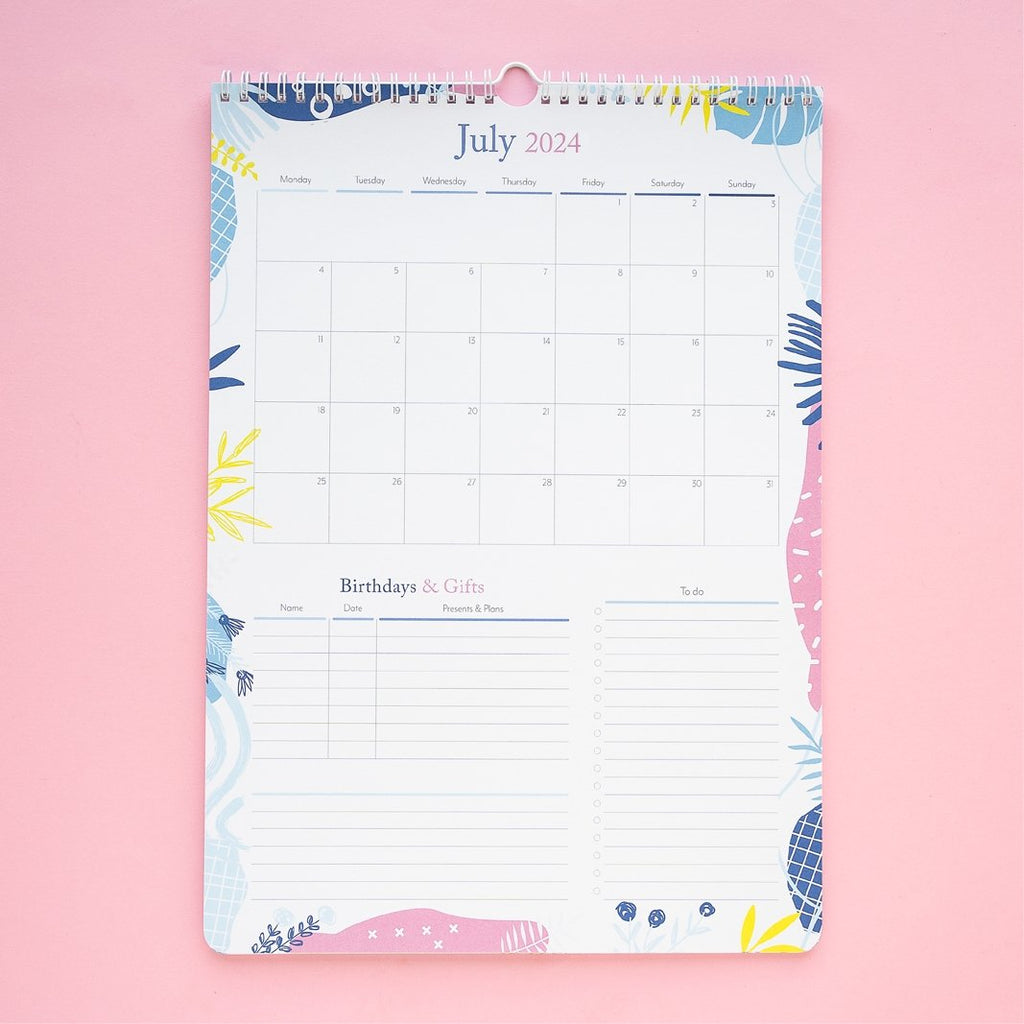 2024 Monthly Wall Planner - Bullet Planner