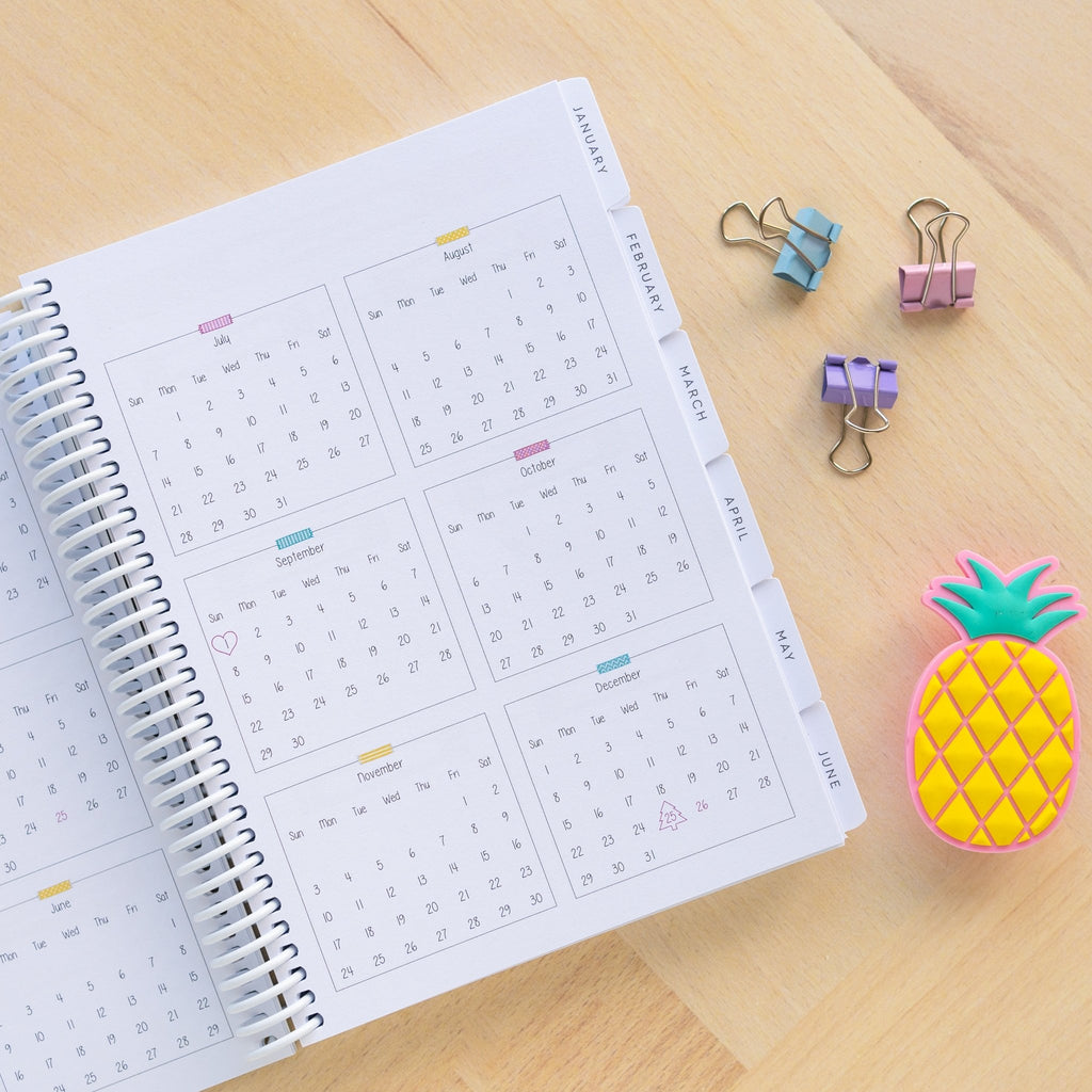 Pina Colada | 2024 Monthly Personalised Planner - Bullet Planner
