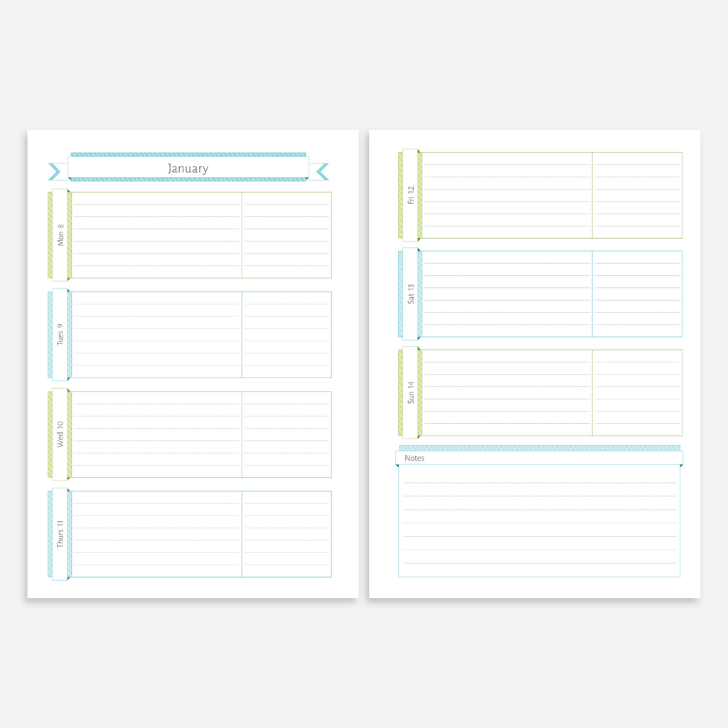 Weekly Base Pages 2024 | Binder Planner Inserts - Bullet Planner