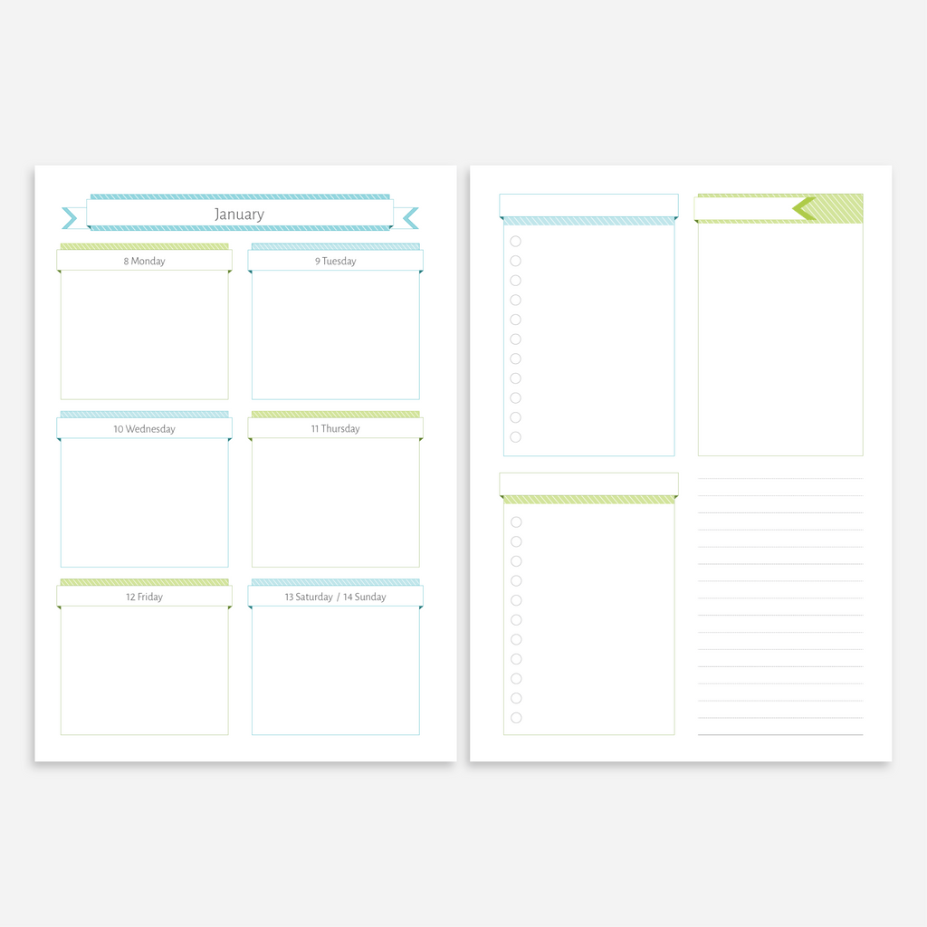 Weekly Base Pages 2024 | Binder Planner Inserts - Bullet Planner