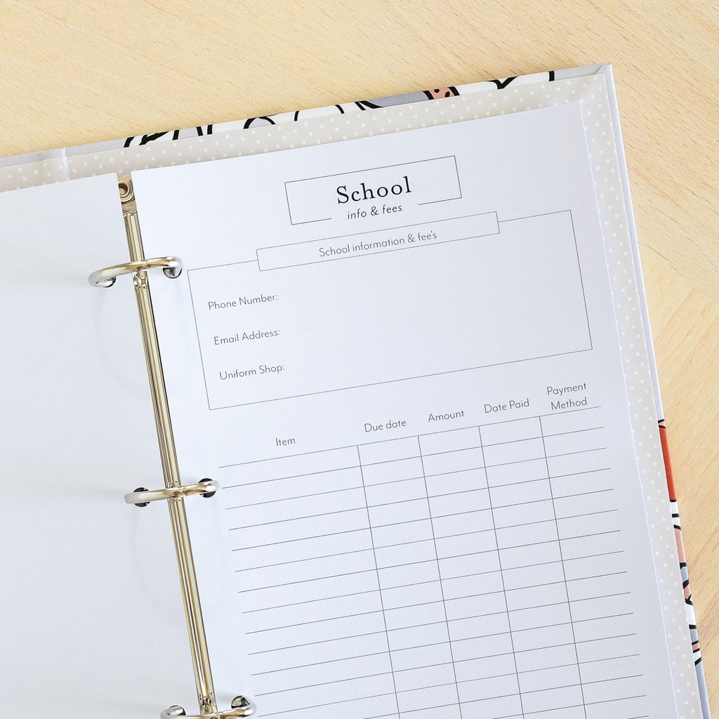 'School Stuff' for Parents Bundle | Binder Planner Inserts - Bullet Planner